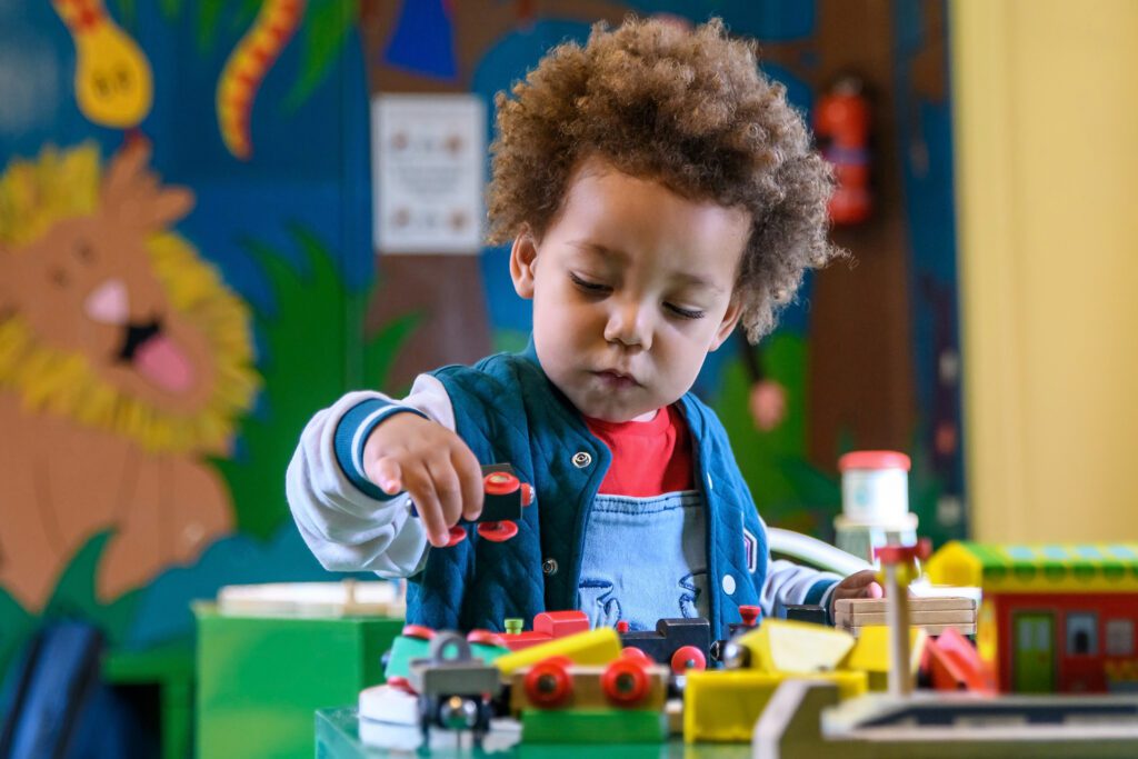 Toddler playing