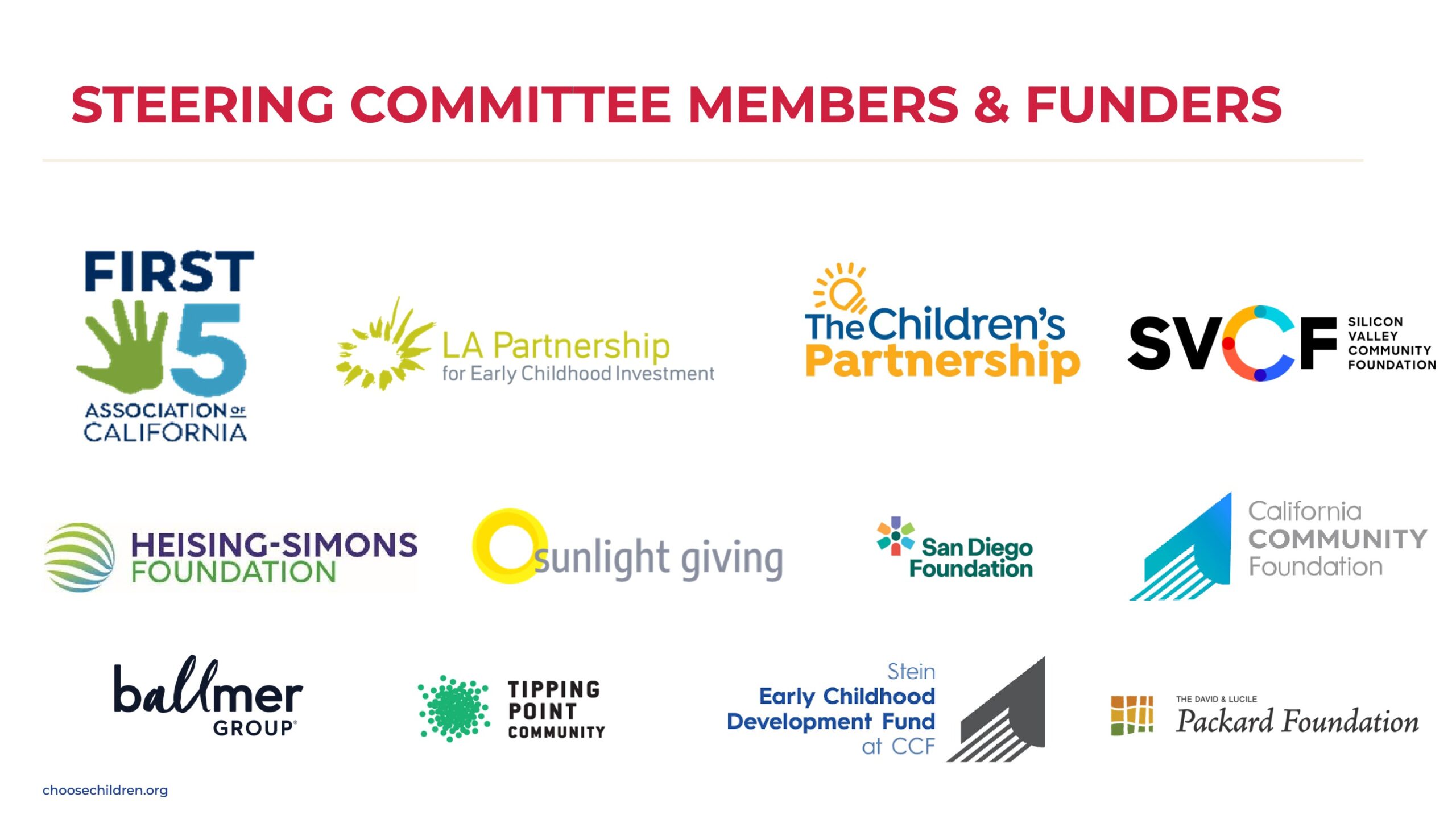 Steering Committee MEMBERS & FUNDERS